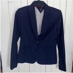 Tommy Hilfiger Blazer Navy Blue Pinstripes Size XS
